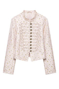 Ghost mannequin - Blush Floral Military Cropped Jacket