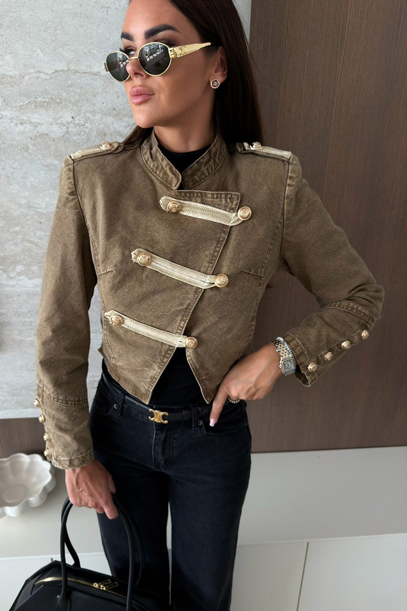 Cropped Military Jacket