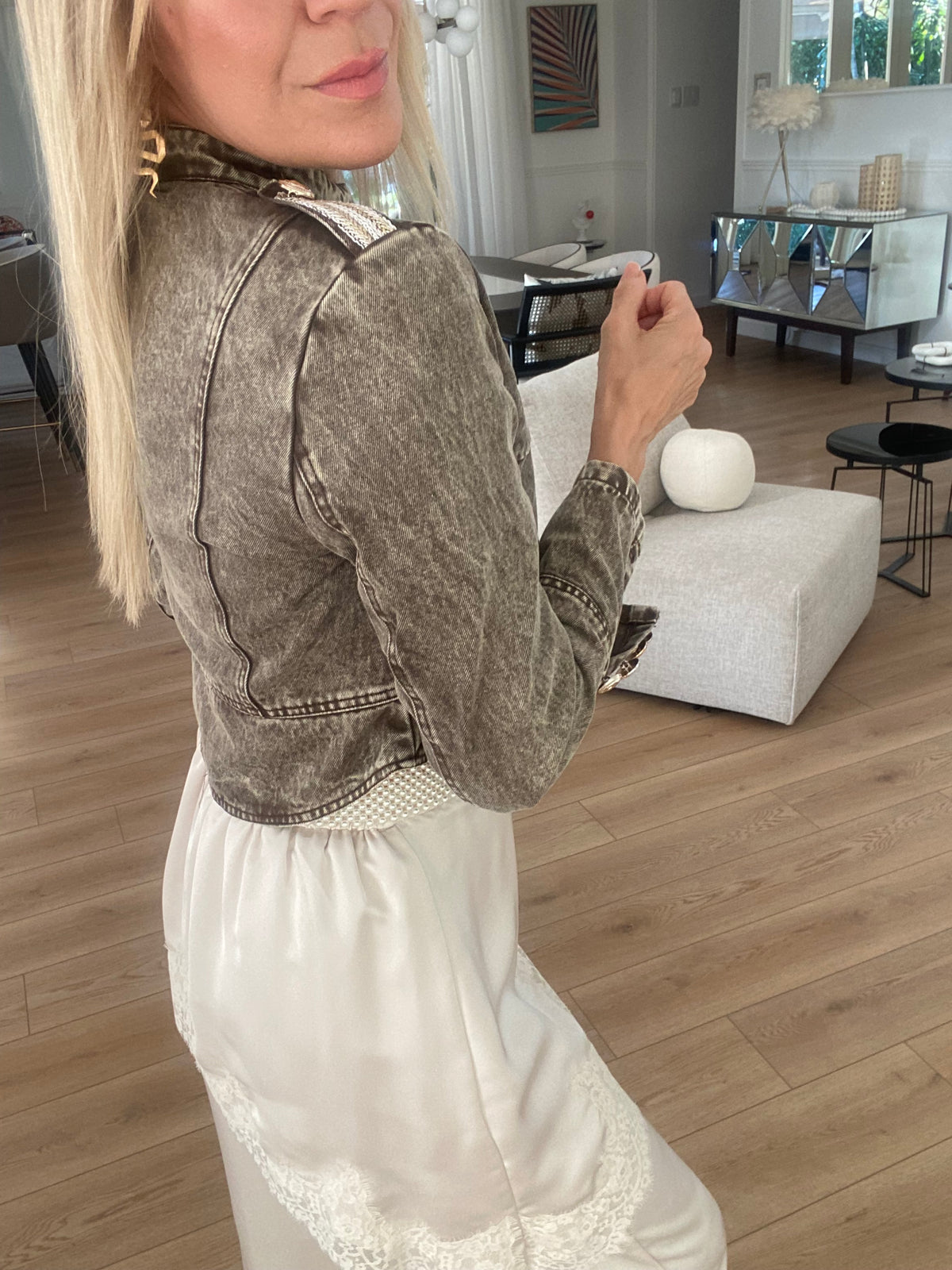Cropped Military Jacket