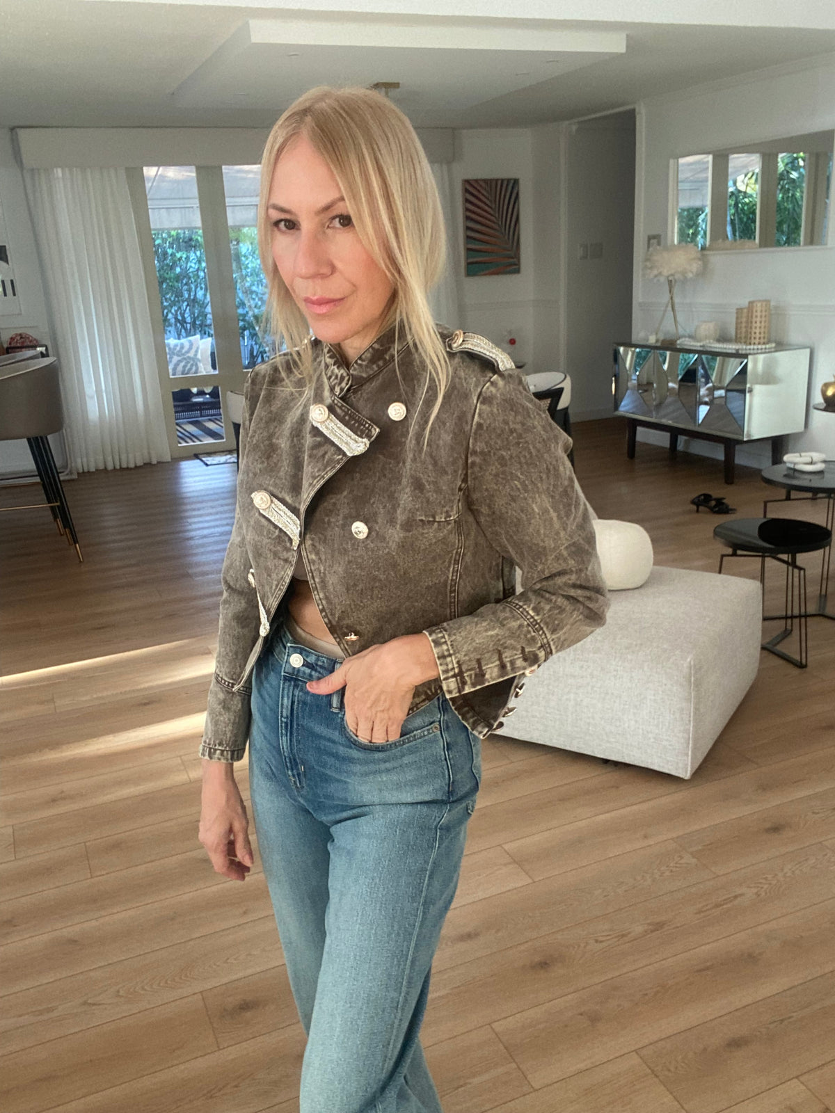Cropped Military Jacket