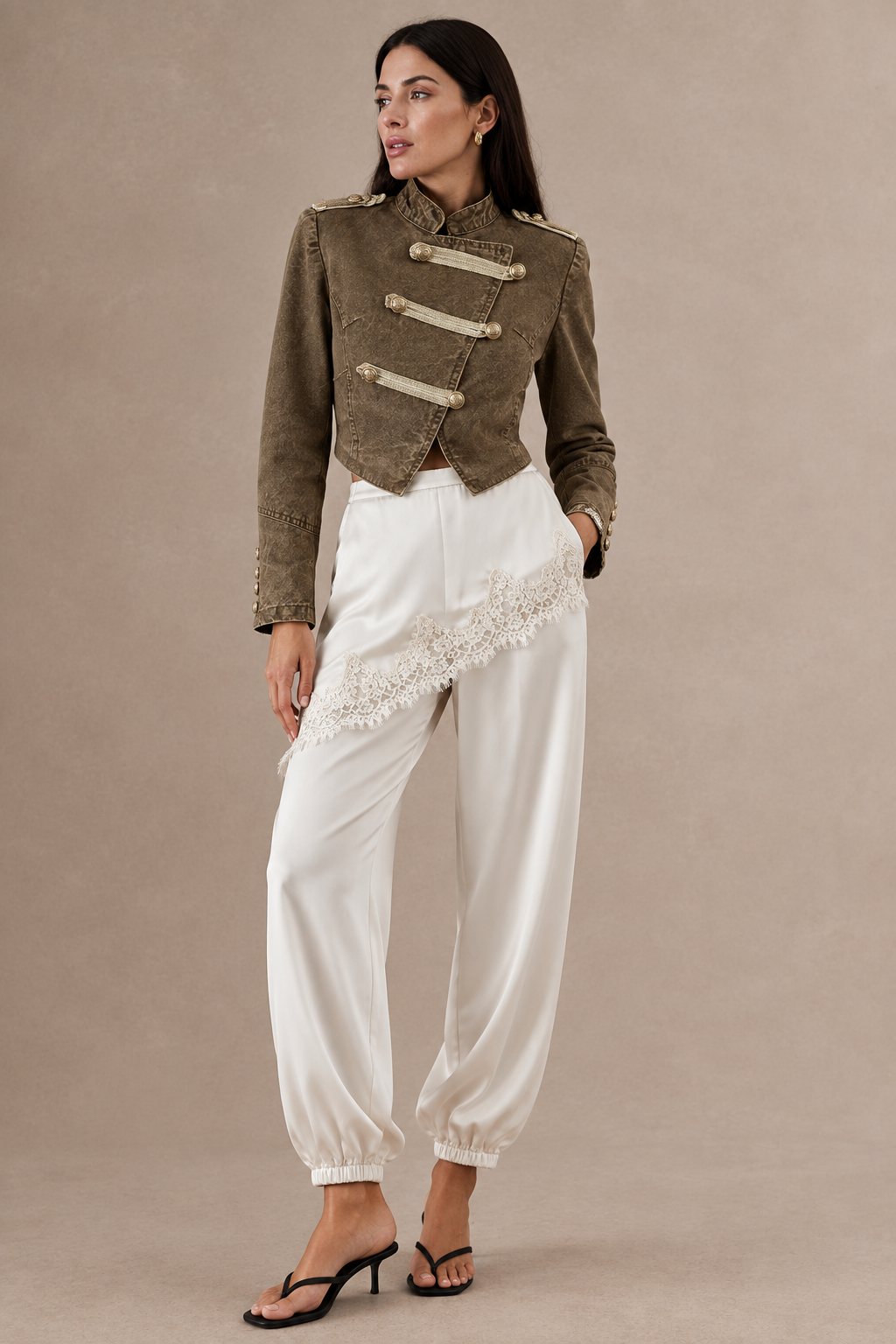 Cropped Military Jacket