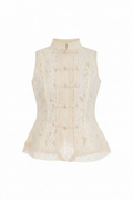 Ghost mannequin - Ivory Floral Lace Top